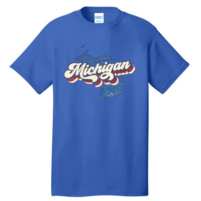 Retro Groovy Michigan Tall T-Shirt