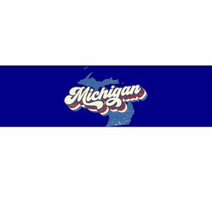 Retro Groovy Michigan Bumper Sticker