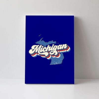 Retro Groovy Michigan Canvas