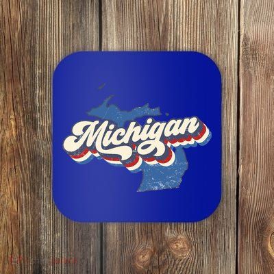 Retro Groovy Michigan Coaster