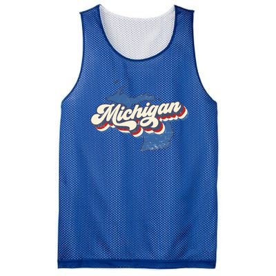 Retro Groovy Michigan Mesh Reversible Basketball Jersey Tank