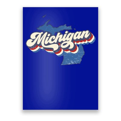 Retro Groovy Michigan Poster