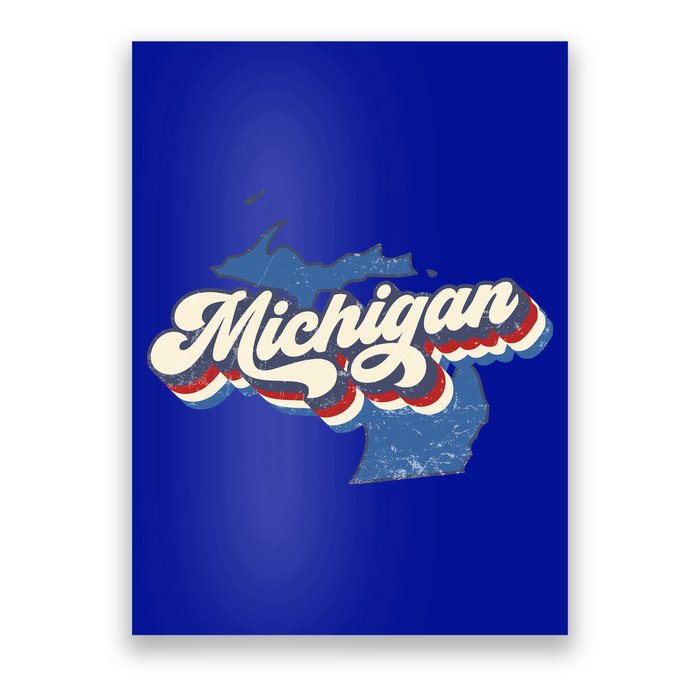 Retro Groovy Michigan Poster
