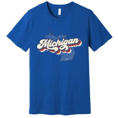 Retro Groovy Michigan Premium T-Shirt