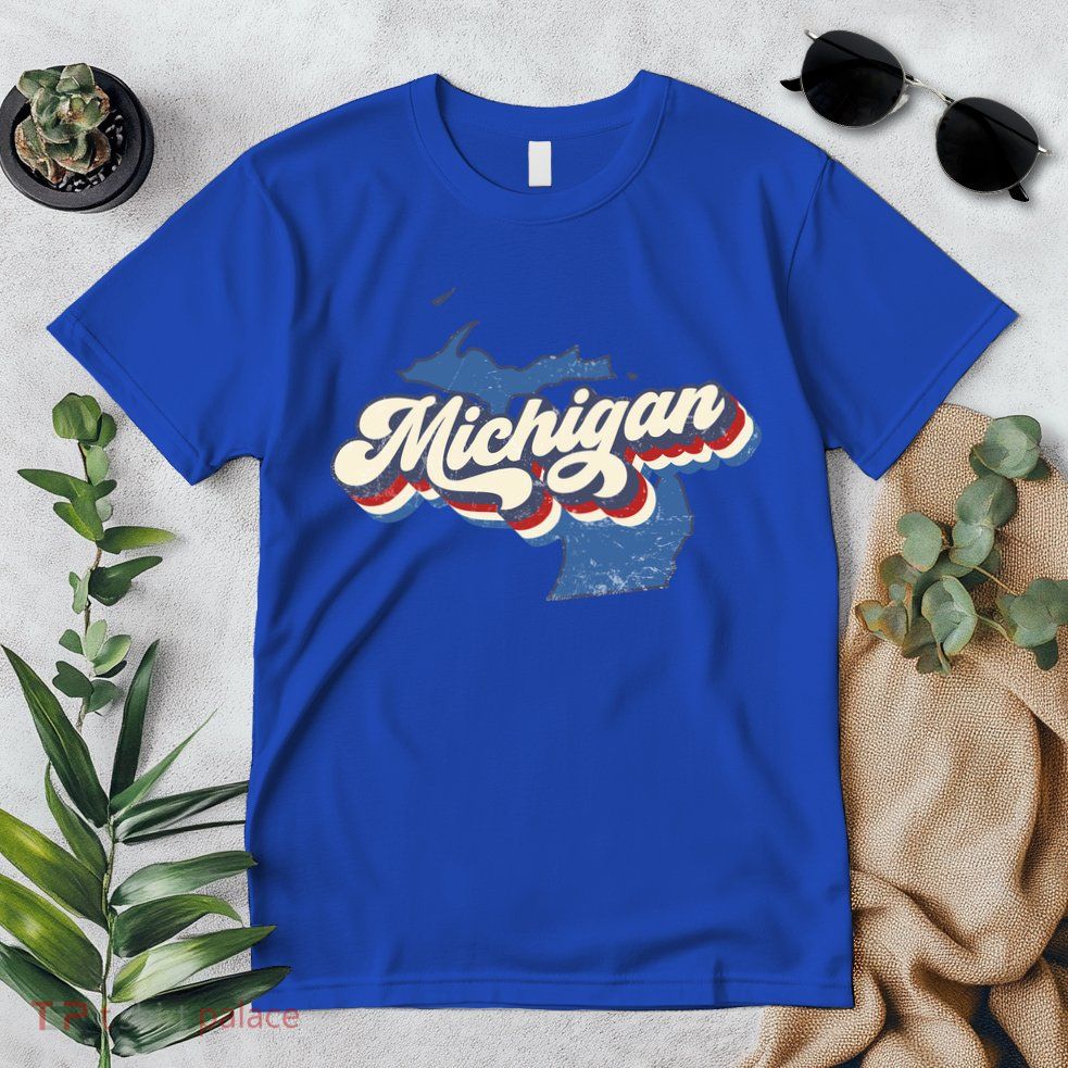 Retro Groovy Michigan Premium T-Shirt