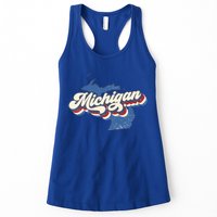 Retro Groovy Michigan Womens Tank Top