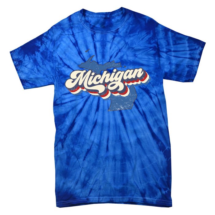 Retro Groovy Michigan Tie-Dye T-Shirt