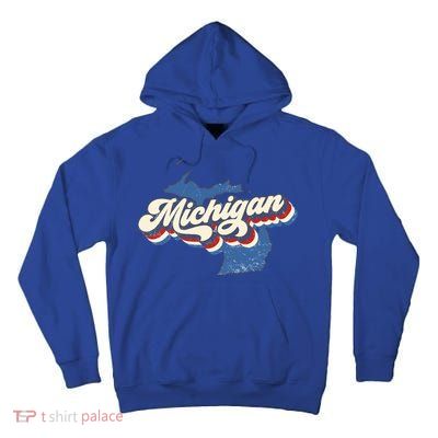 Retro Groovy Michigan Tall Hoodie