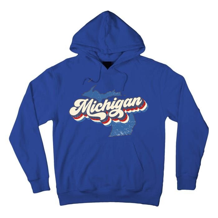 Retro Groovy Michigan Tall Hoodie