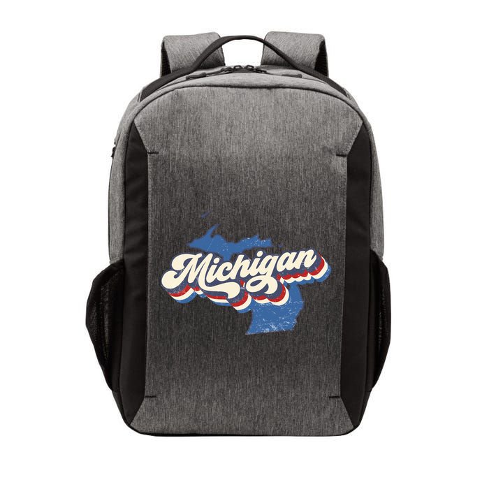Retro Groovy Michigan Vector Backpack