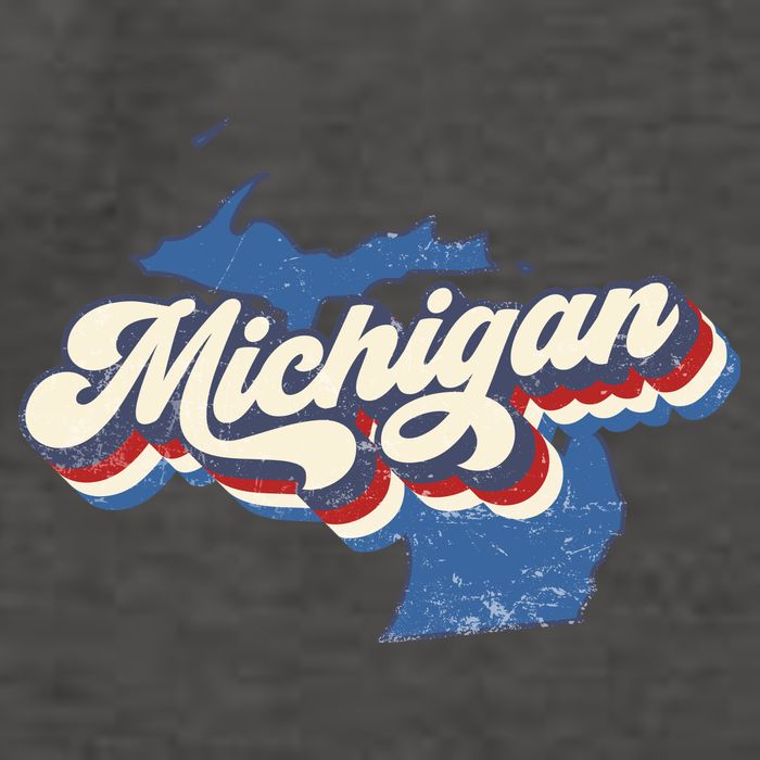 Retro Groovy Michigan Vector Backpack