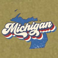 Retro Groovy Michigan Garment-Dyed Women's Muscle Tee