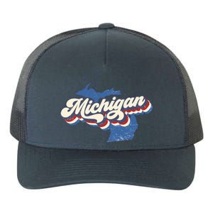 Retro Groovy Michigan Yupoong Adult 5-Panel Trucker Hat