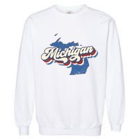 Retro Groovy Michigan Garment-Dyed Sweatshirt
