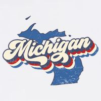 Retro Groovy Michigan Garment-Dyed Sweatshirt