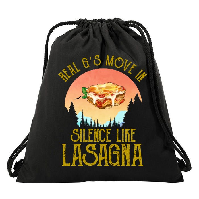 Real GS Move In Silence Like Lasagna Drawstring Bag