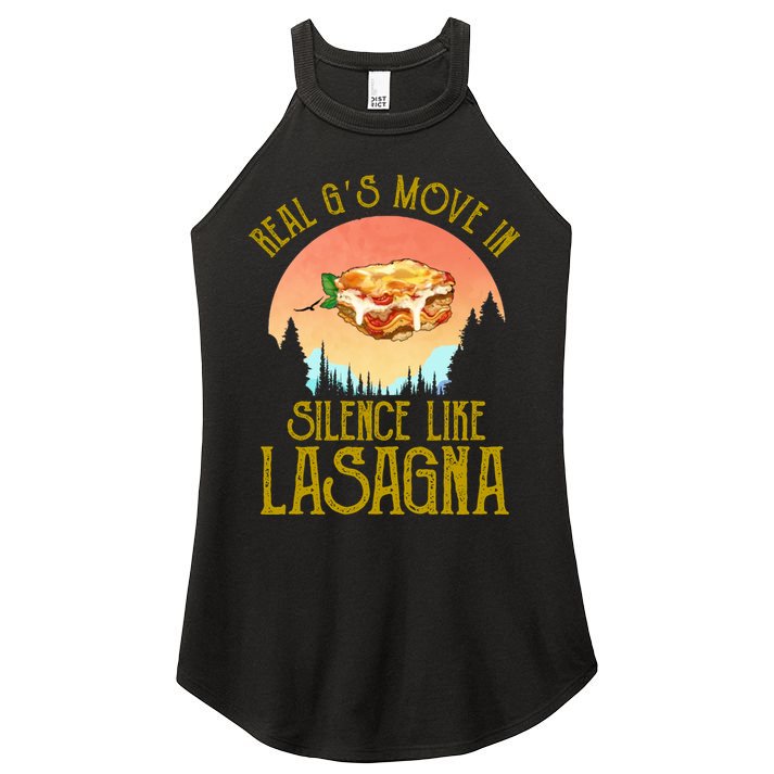 Real GS Move In Silence Like Lasagna Women's Perfect Tri Rocker Tank