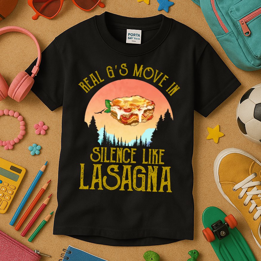 Real GS Move In Silence Like Lasagna Kids T-Shirt