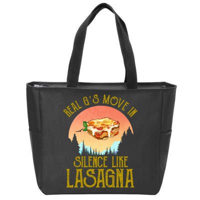Real GS Move In Silence Like Lasagna Zip Tote Bag