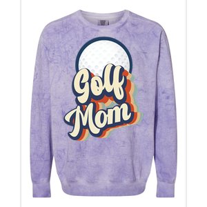 Retro Golf Mom Funny Golf Mom Gift For Mother's Day Colorblast Crewneck Sweatshirt