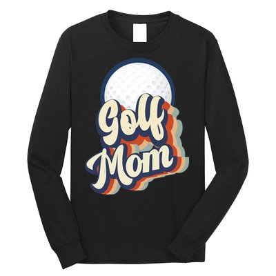 Retro Golf Mom Funny Golf Mom Gift For Mother's Day Long Sleeve Shirt