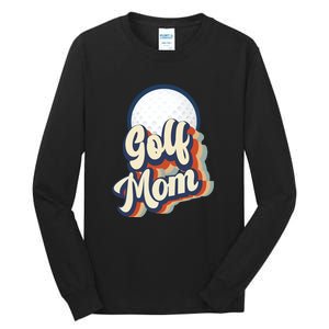 Retro Golf Mom Funny Golf Mom Gift For Mother's Day Tall Long Sleeve T-Shirt