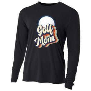 Retro Golf Mom Funny Golf Mom Gift For Mother's Day Cooling Performance Long Sleeve Crew