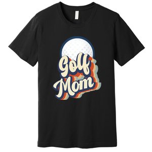 Retro Golf Mom Funny Golf Mom Gift For Mother's Day Premium T-Shirt