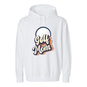 Retro Golf Mom Funny Golf Mom Gift For Mother's Day Garment-Dyed Fleece Hoodie