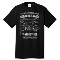 RonaldS Garage Motorcycle Design For The Name Ronald Tall T-Shirt