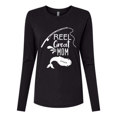 Reel Great Mom Fishing Gift Womens Cotton Relaxed Long Sleeve T-Shirt