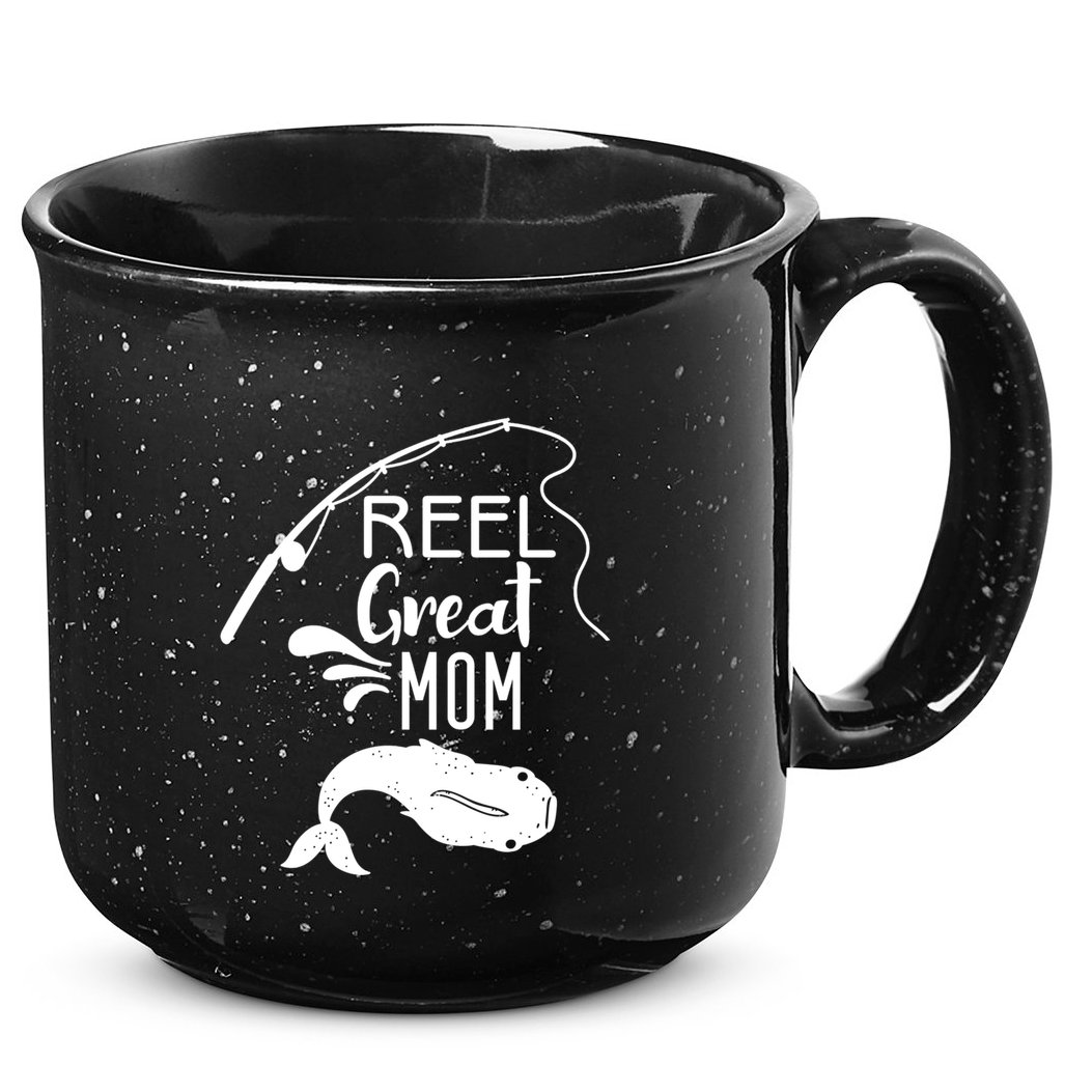 Reel Great Mom Fishing Gift 15oz Campfire Ceramic Mug