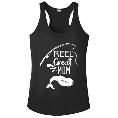 Reel Great Mom Fishing Gift Ladies PosiCharge Competitor Racerback Tank