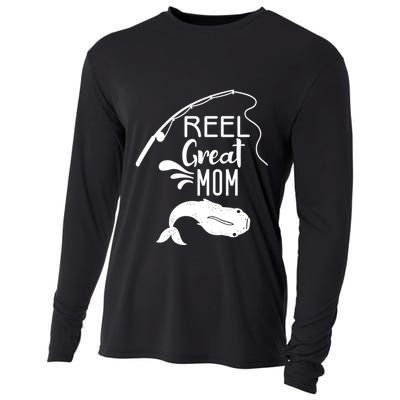 Reel Great Mom Fishing Gift Cooling Performance Long Sleeve Crew