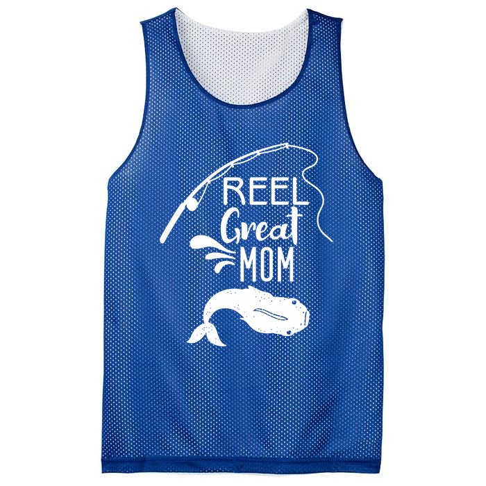 Reel Great Mom Fishing Gift Mesh Reversible Basketball Jersey Tank