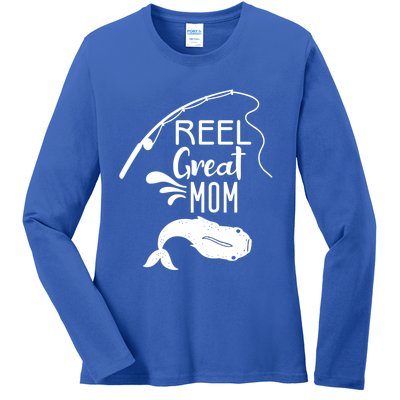 Reel Great Mom Fishing Gift Ladies Long Sleeve Shirt