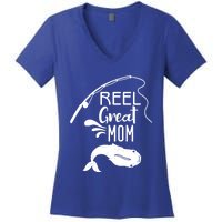 Reel Great Mom Fishing Gift Women's V-Neck T-Shirt