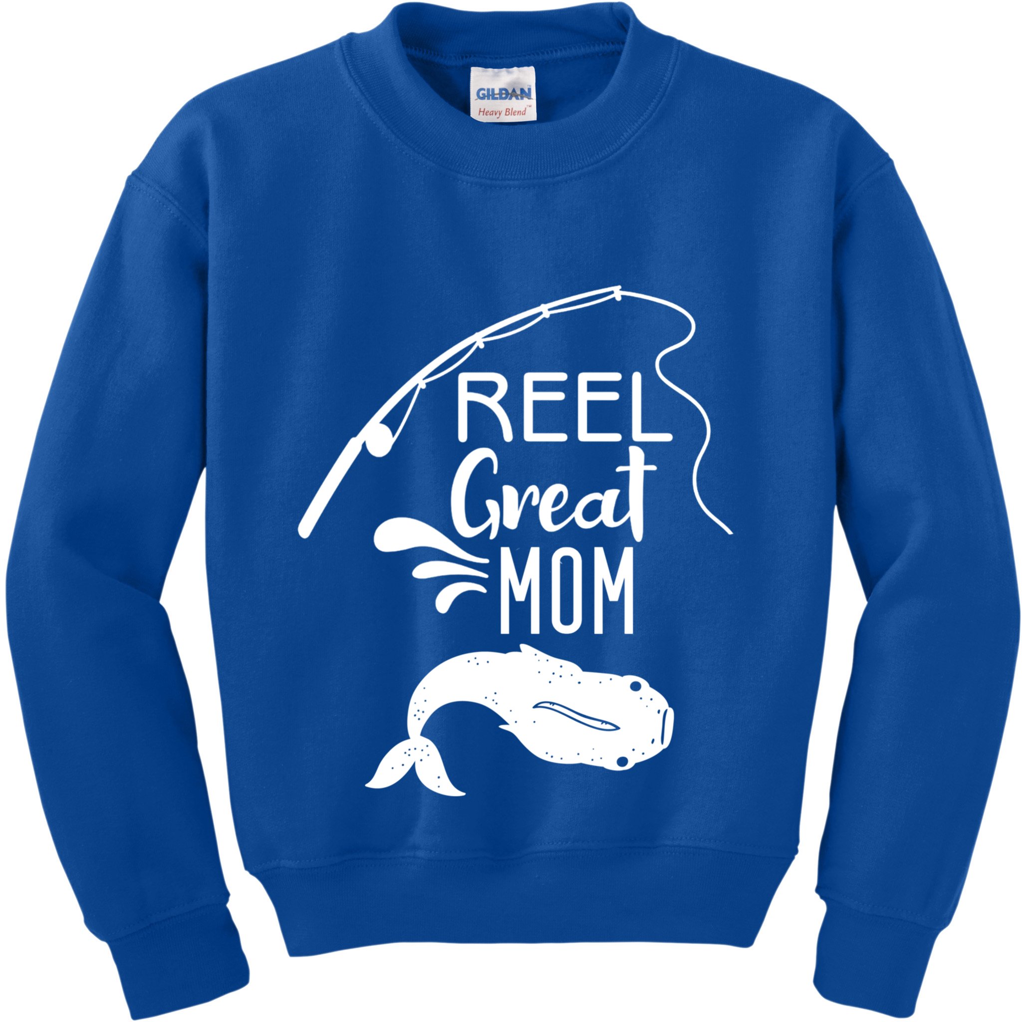 Reel Great Mom Fishing Gift Kids Sweatshirt