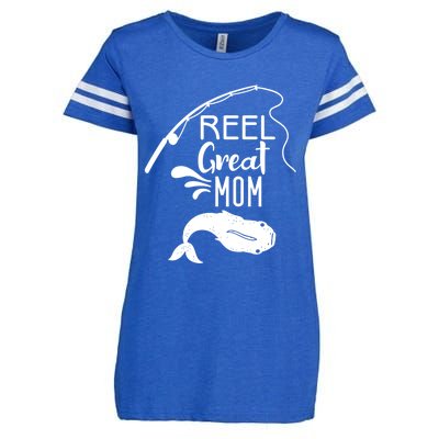 Reel Great Mom Fishing Gift Enza Ladies Jersey Football T-Shirt