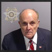 Rudy Giuliani Mugshot 7 Panel Mesh Trucker Snapback Hat