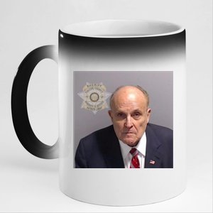 Rudy Giuliani Mugshot 11oz Black Color Changing Mug