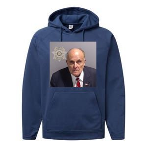 Rudy Giuliani Mugshot Performance Fleece Hoodie