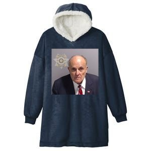 Rudy Giuliani Mugshot Hooded Wearable Blanket