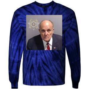 Rudy Giuliani Mugshot Tie-Dye Long Sleeve Shirt