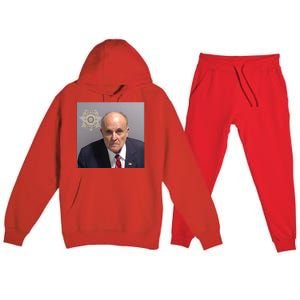 Rudy Giuliani Mugshot Premium Hooded Sweatsuit Set