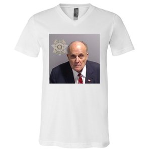 Rudy Giuliani Mugshot V-Neck T-Shirt