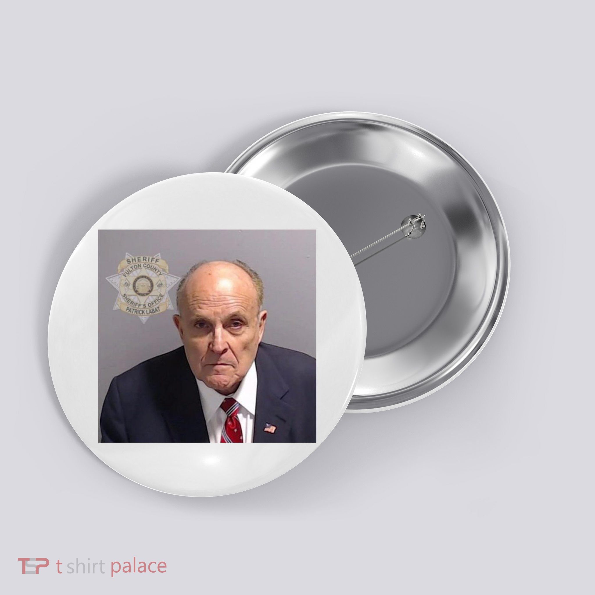 Rudy Giuliani Mugshot Button
