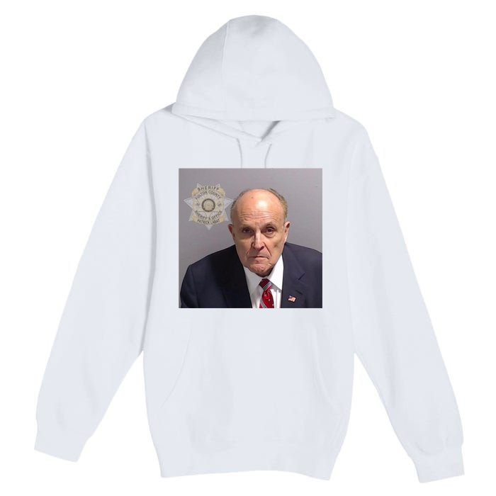 Rudy Giuliani Mugshot Premium Pullover Hoodie