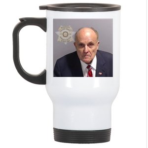 Rudy Giuliani Mugshot Stainless Steel Travel Mug