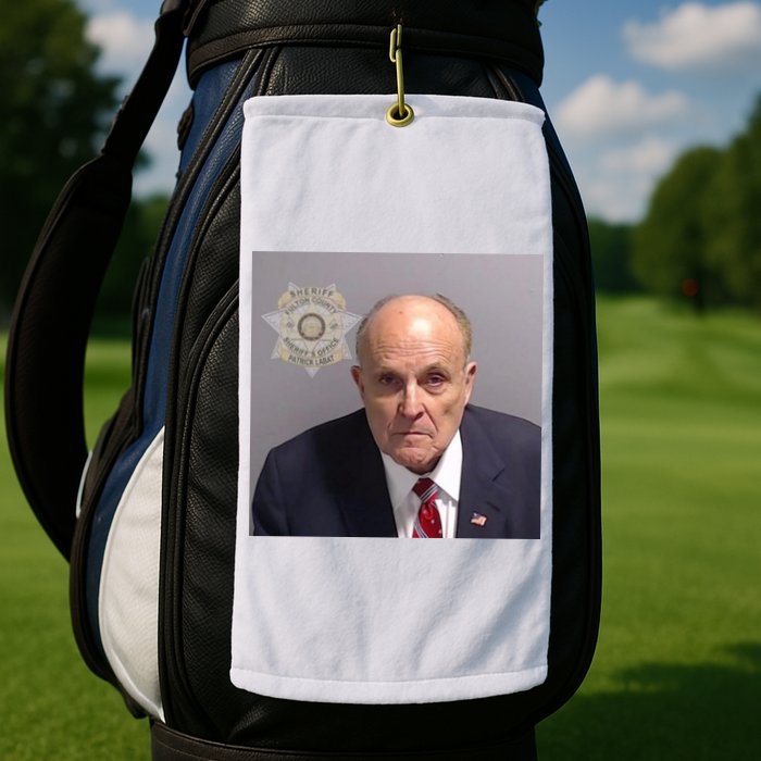 Rudy Giuliani Mugshot Golf Towel